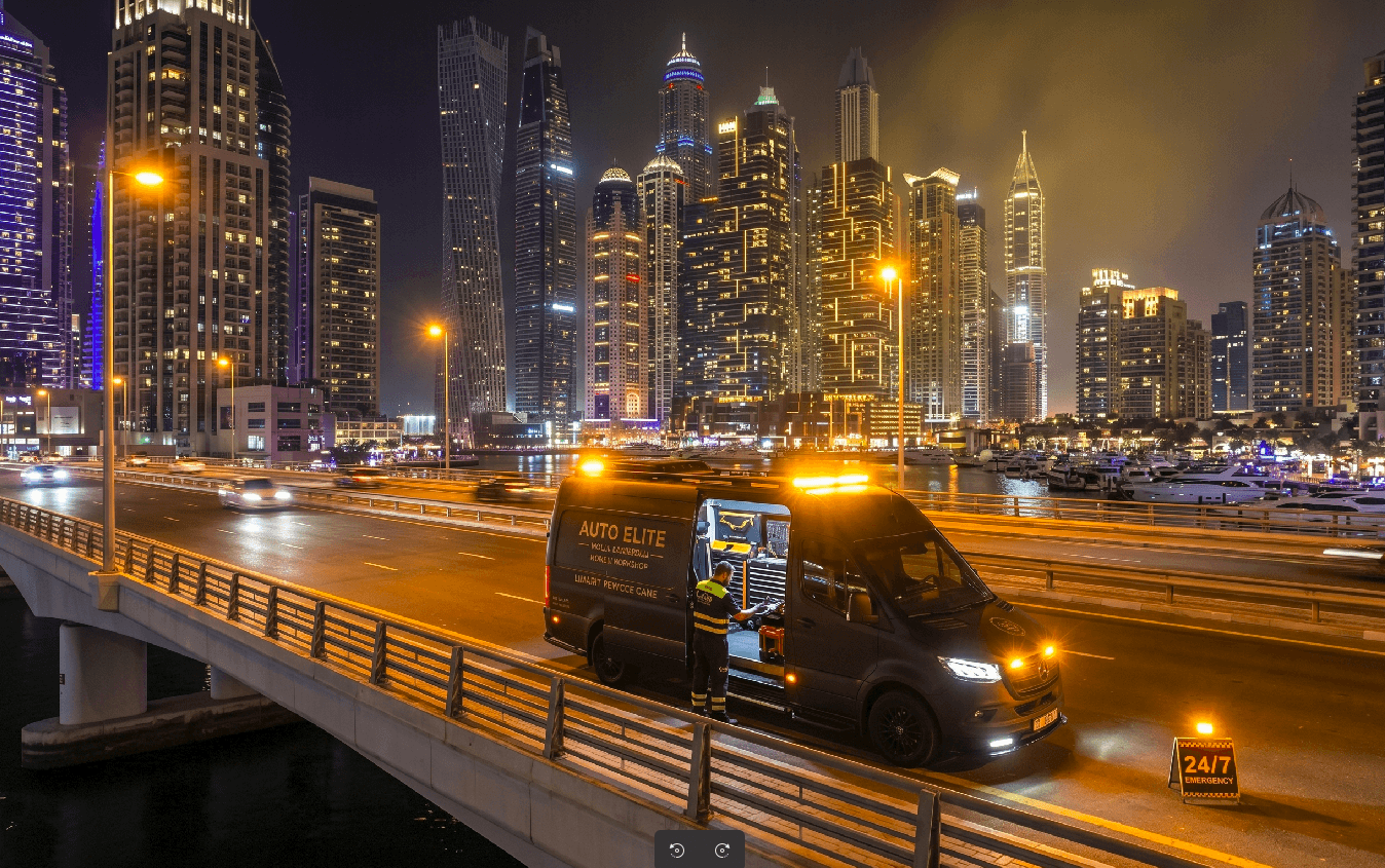 Downtown Dubai skyline with Burj Khalifa